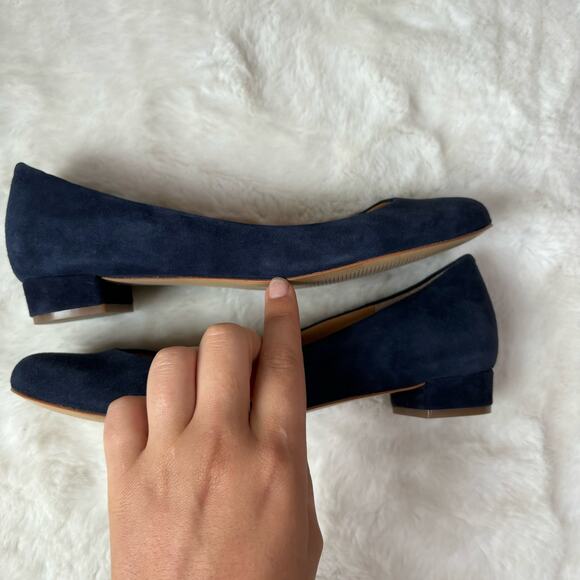 J. Crew Blue Suede Ballet Flats Size 7 - Picture 2 of 6